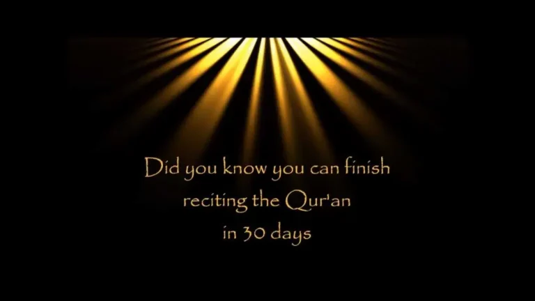 how to finish the quran in a month